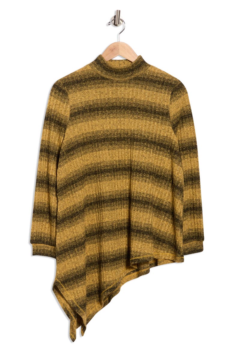 Stripe Long Sleeve Tunic Top, Alternate, color, YELLOW