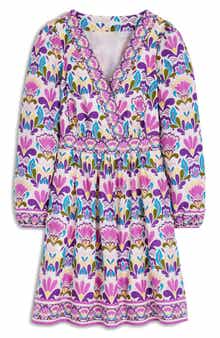 Boden Mya Print Long Sleeve Cotton Dress