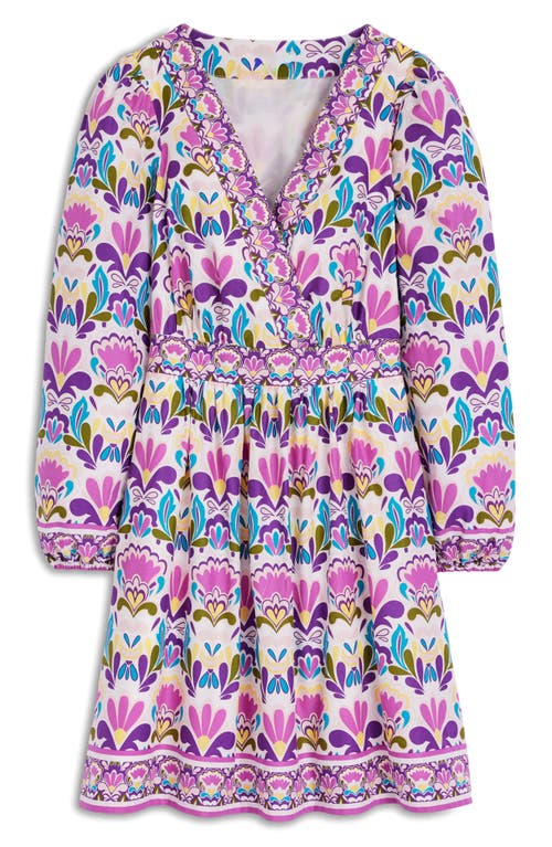 Boden Mya Print Long Sleeve Cotton Dress In Multi