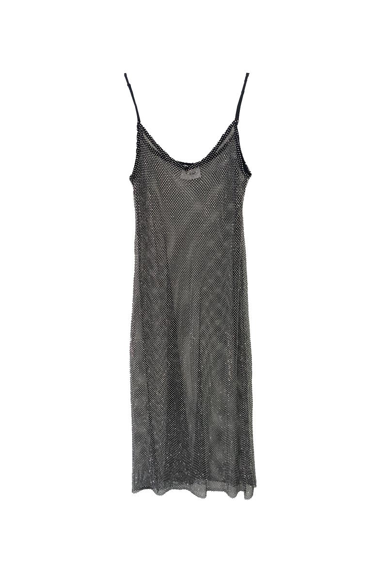 BAACAL Crystal Stone Mesh Dress, Main, color, Hematite