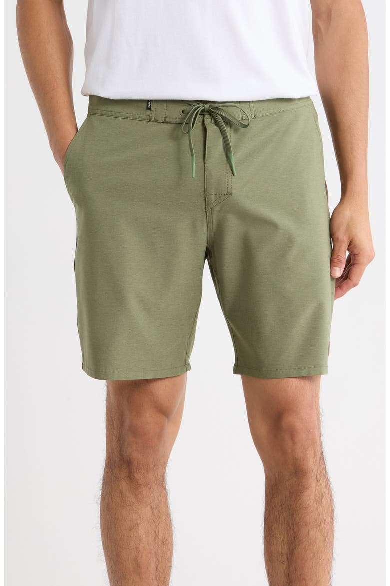 Tuxedo Stripe Board Shorts, Main, color, OLIVE