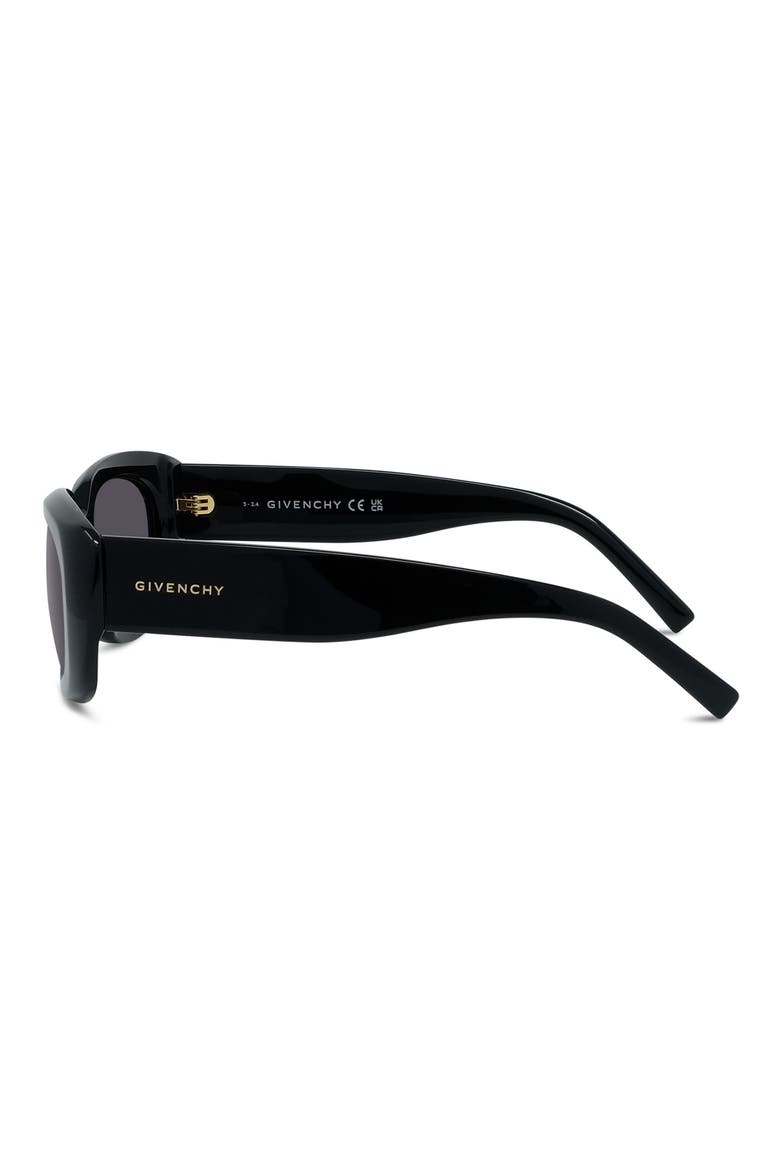 GV Day 54mm Geometric Sunglasses, Alternate, color, SHINY BLACK / SMOKE