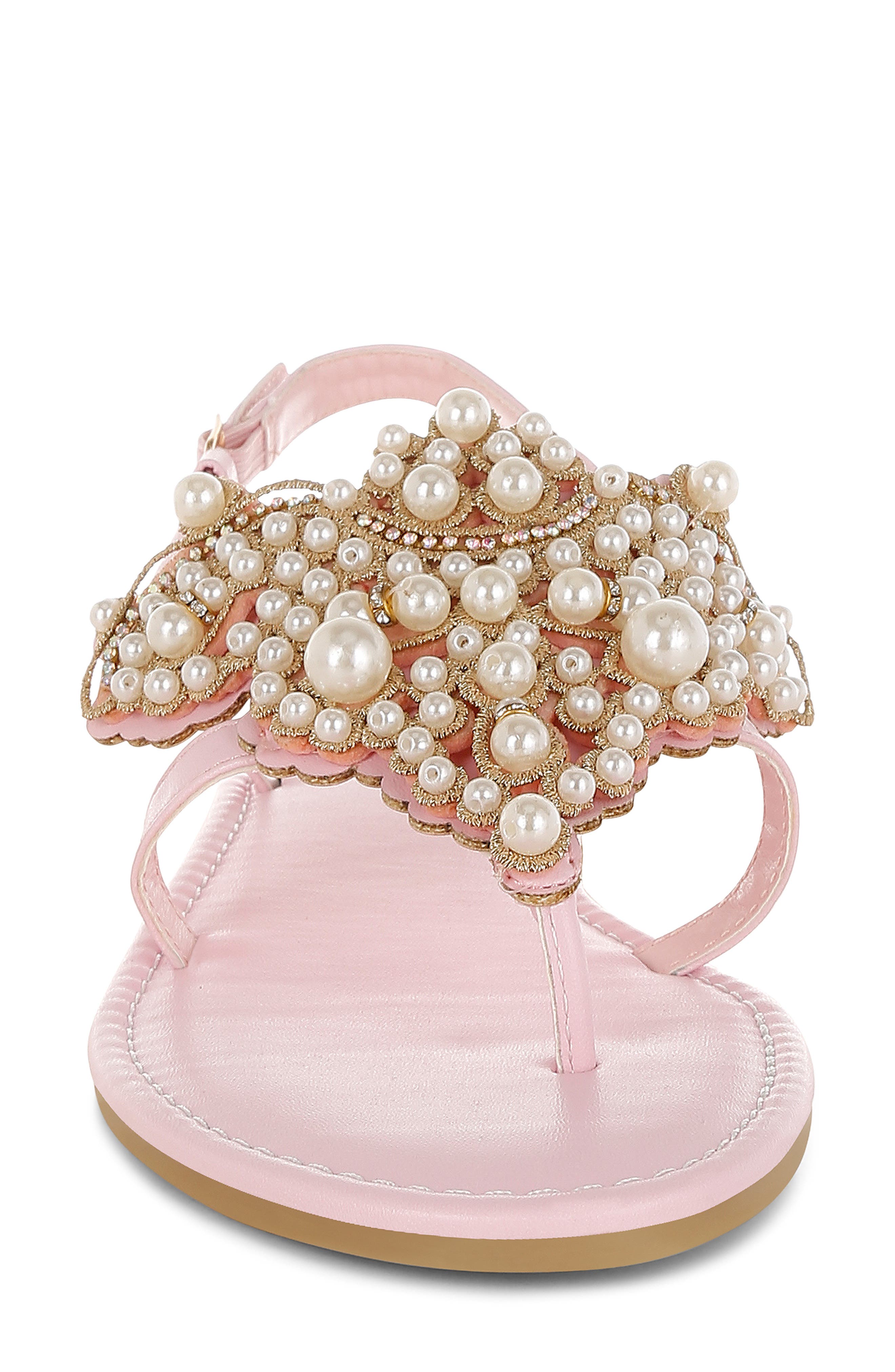 Nayasa Faux Pearl Sandal, Alternate, color, PINK