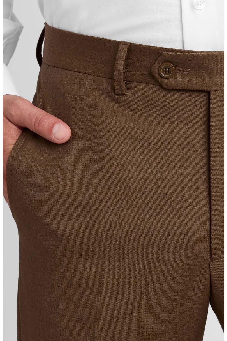 Roma2 Super 130's Bi-Stretch Wool Trousers, Alternate, color, Tobacco