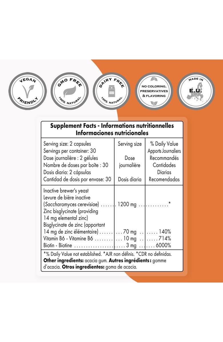 SuperSmart Brewer's Yeast Hair Boost, Alternate, color, 