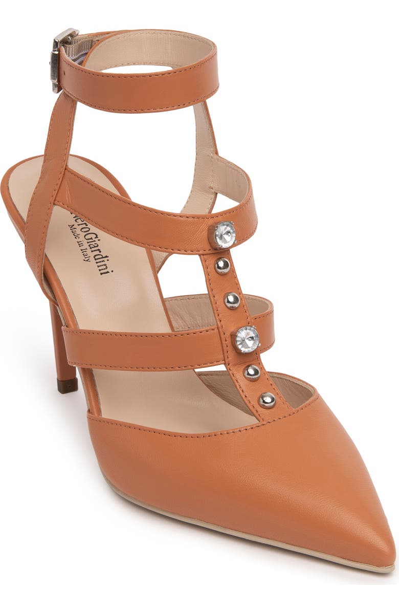 NeroGiardini Strappy Pointed Toe Pump, Main, color,