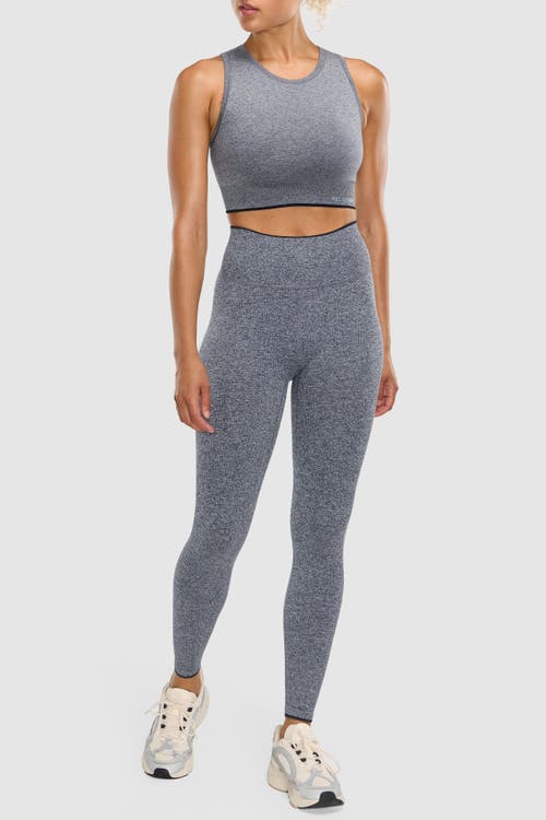 Peloton Melange Micro Rib Seamless Legging In Blue