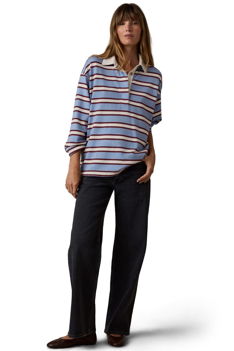 Hometown Rugby Top, Alternate, color, FROST TRAIL STRIPE