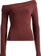 Reformation Elio Off the Shoulder Knit Top