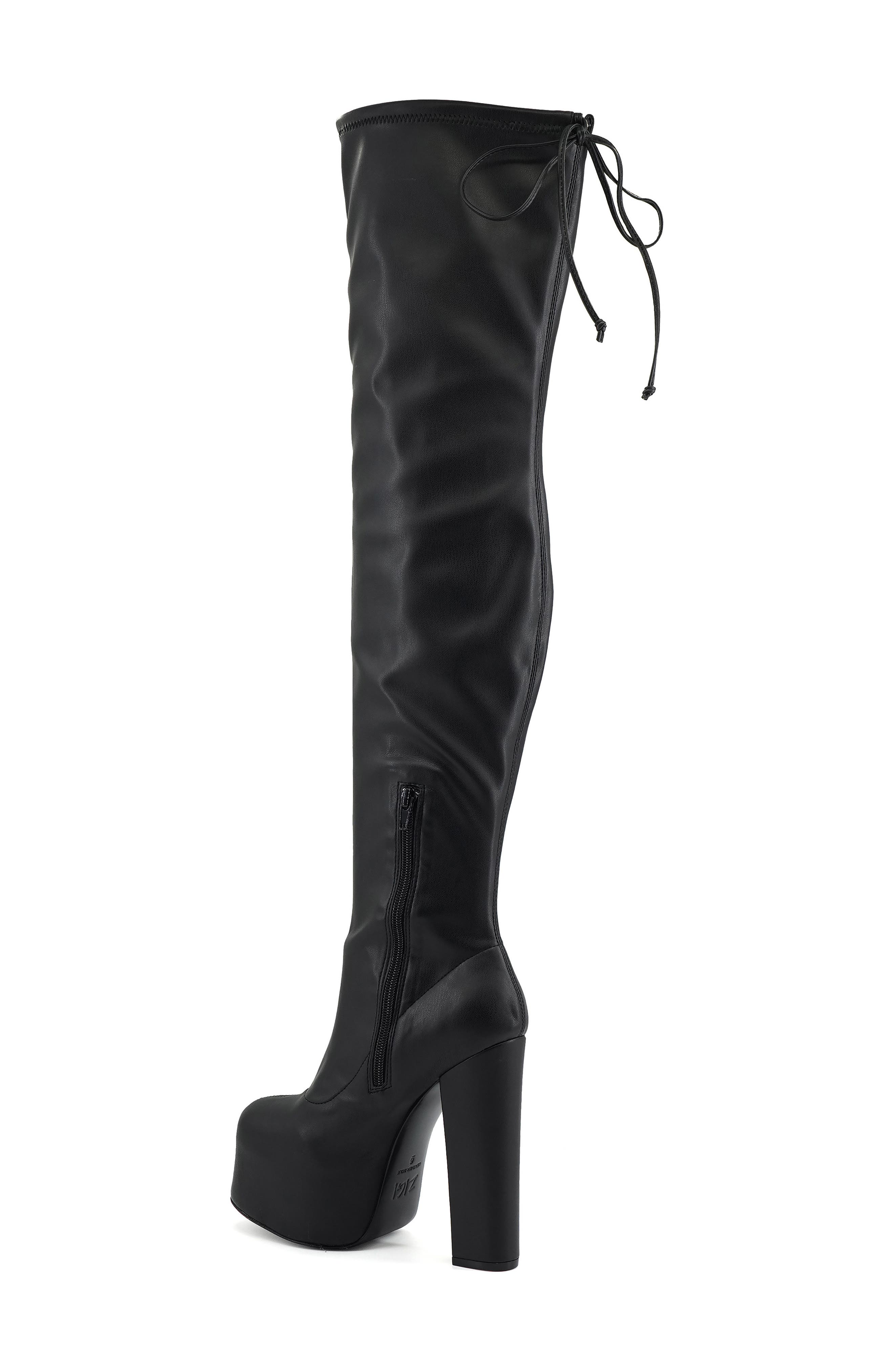 ZIGI Laia Over the Knee Platform Boot, Alternate, color, Black