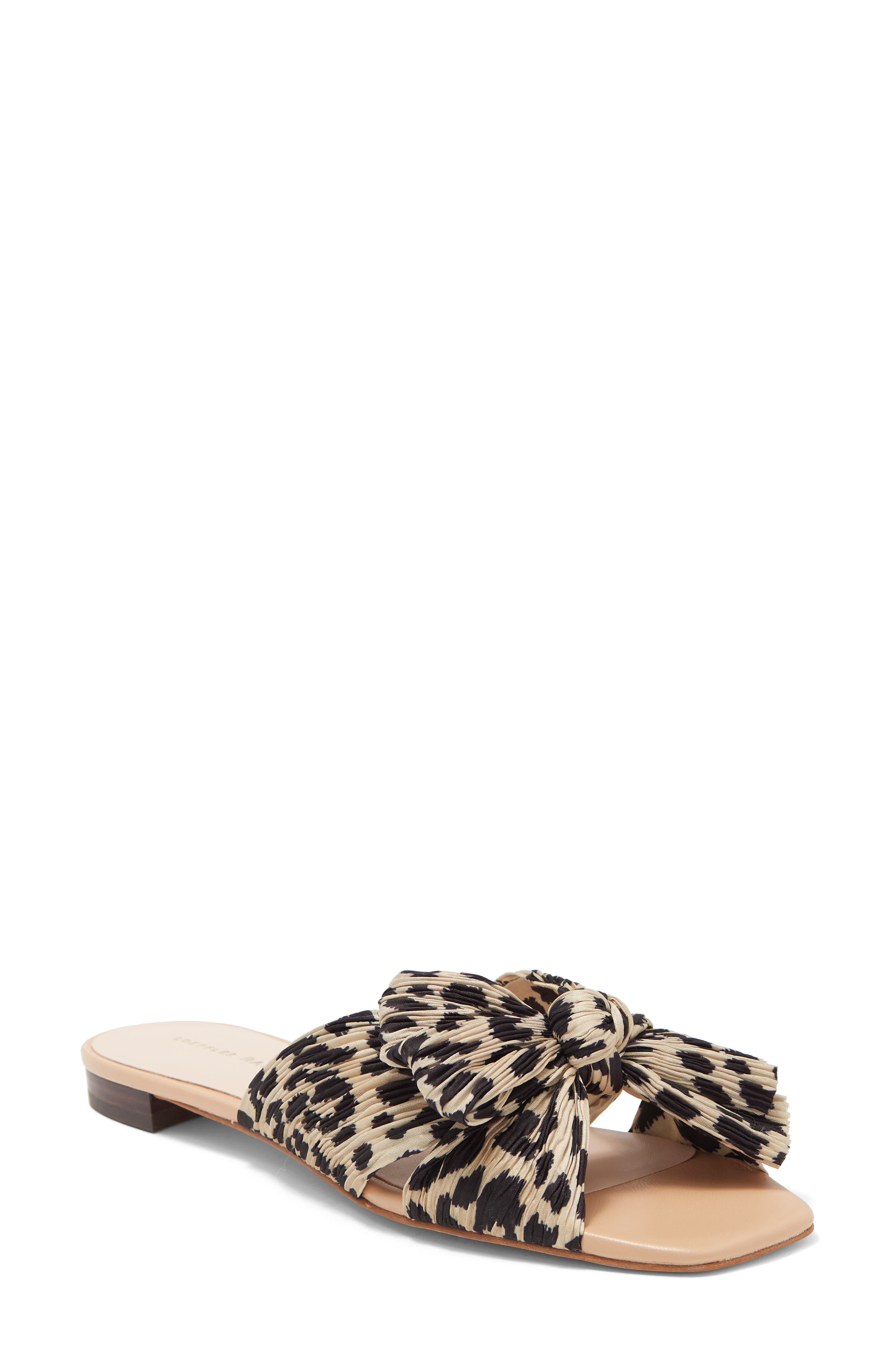 Loeffler Randall Daphne Floral Bow Slide Sandal, Main, color, 