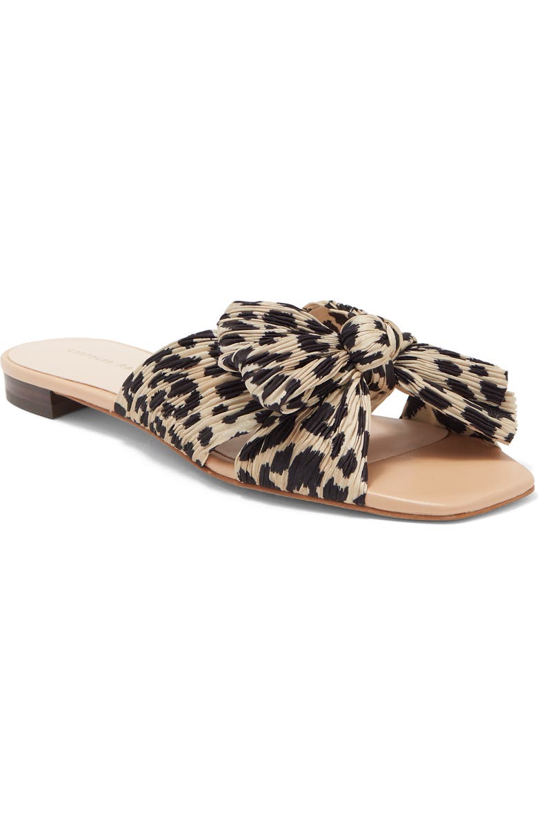 Loeffler Randall Daphne Floral Bow Slide Sandal, Main, color,