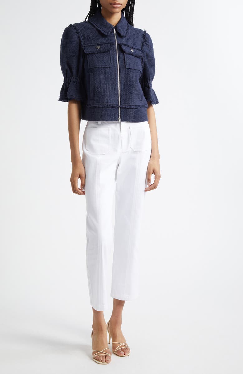 Cinq à Sept Holly Cotton Bouclé Jacket, Alternate, color,