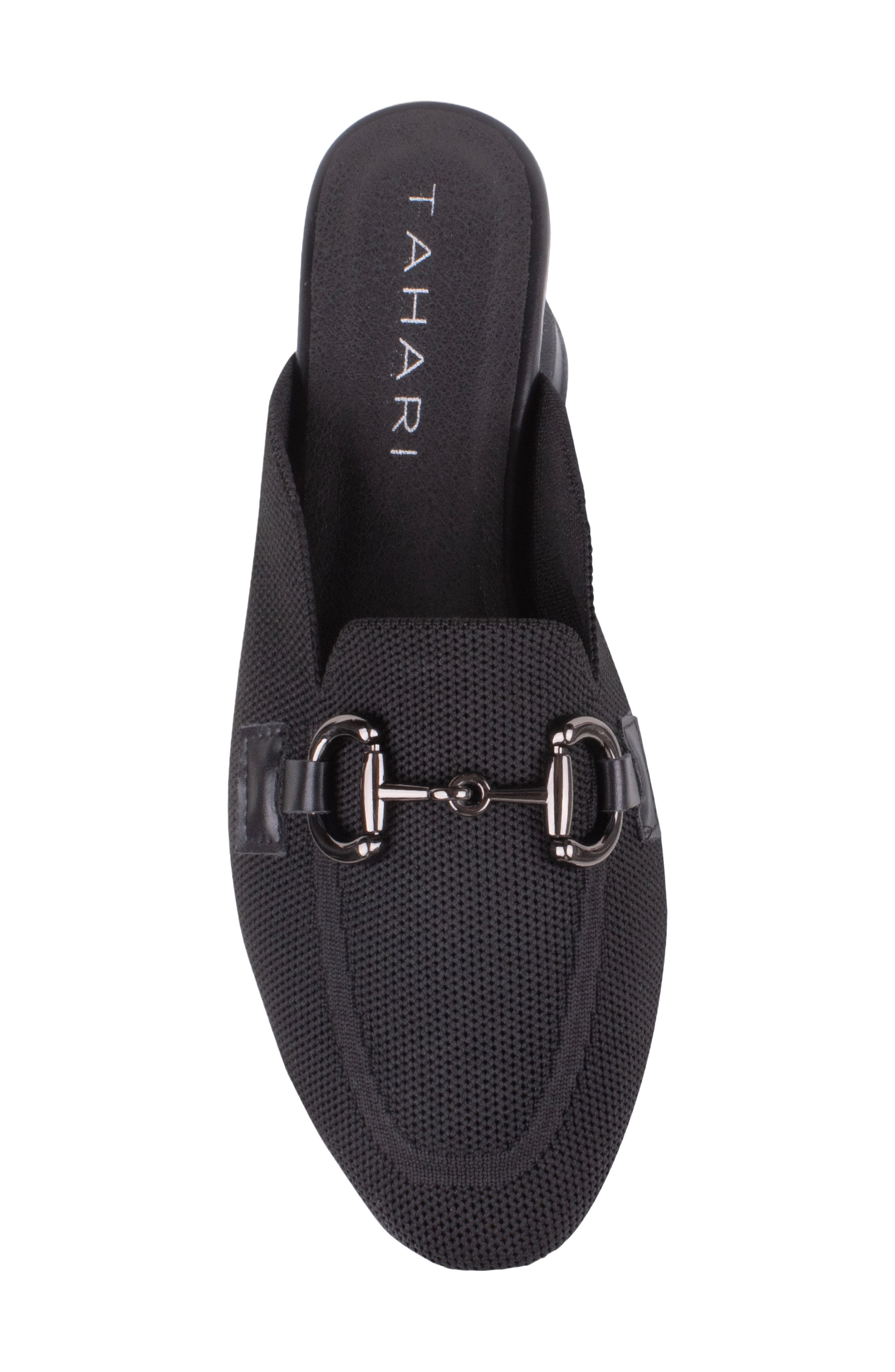 Tahari Augustine Bit Loafer Mule, Alternate, color, Black/Black