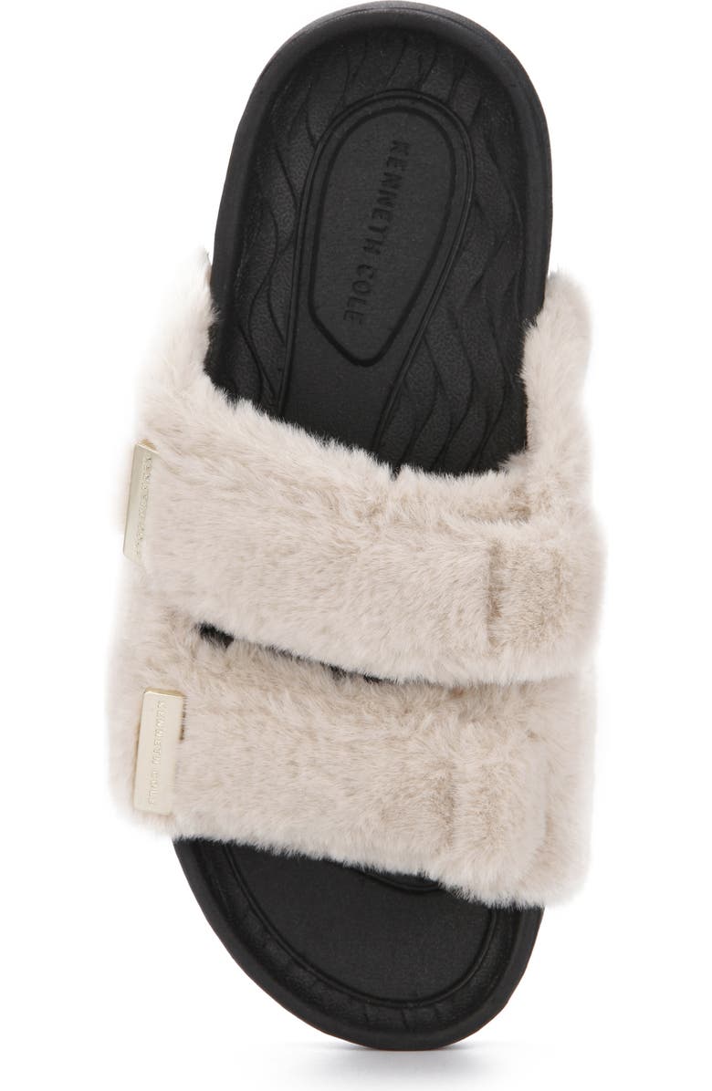 Kenneth Cole New York Nova Faux Fur Slide Sandal, Alternate, color,