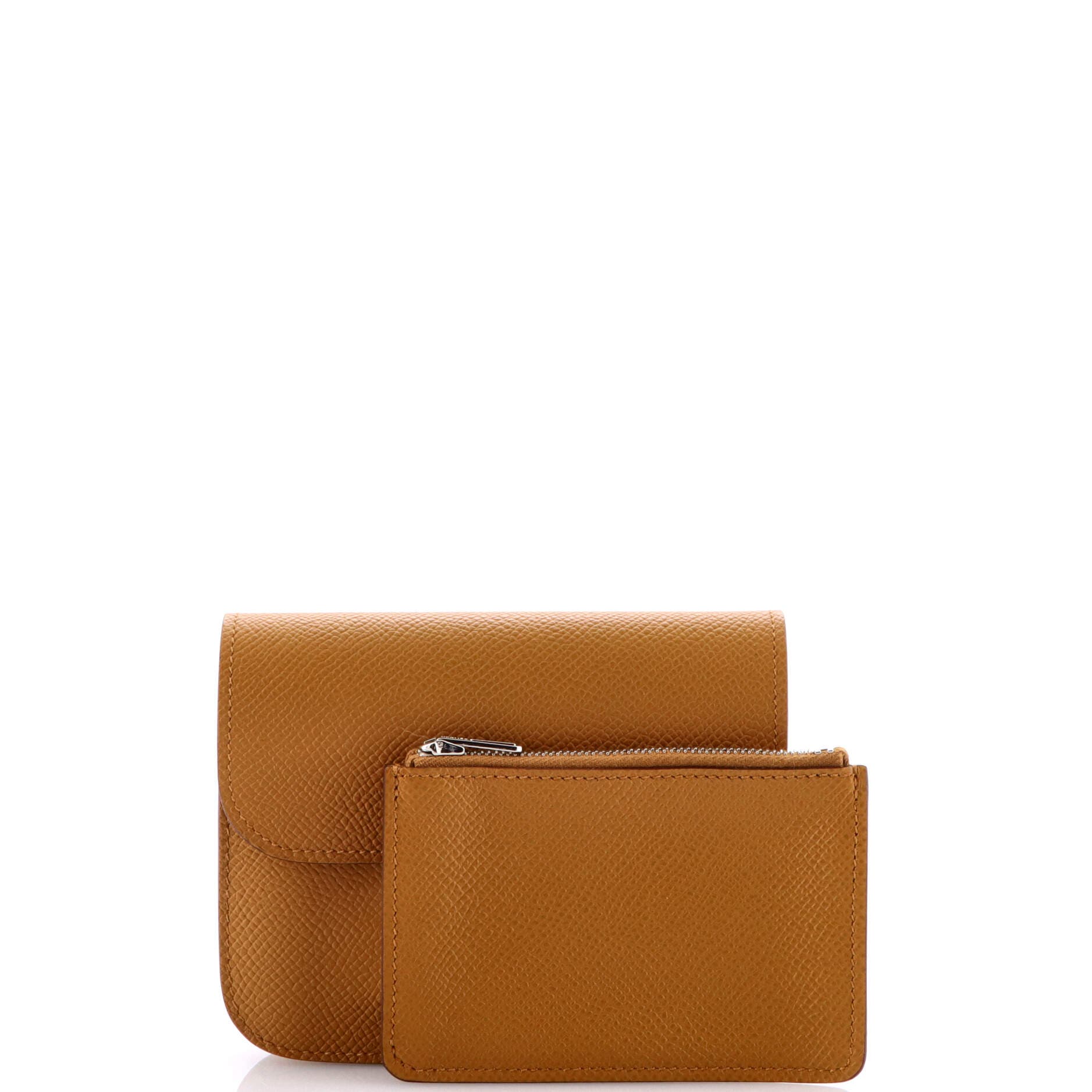 Pre-Owned Hermes Constance Slim Wallet Epsom, Alternate, color, Sesame