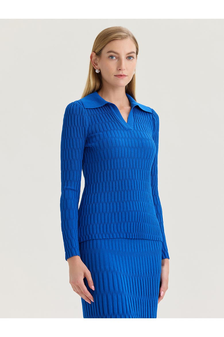 Raised Geometric Soft Knit Tunic, Alternate, color, Aegean Blue