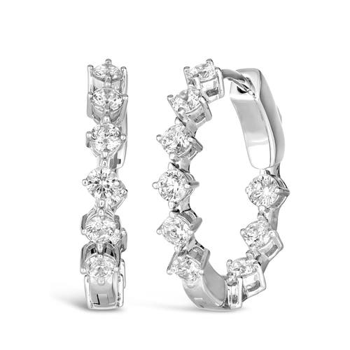Anna Zuckerman Hoops For Days 3.50 Carat Size In Platinum