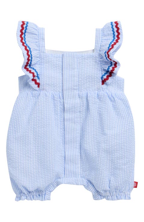 Stripe Cotton Seersucker Romper (Baby)