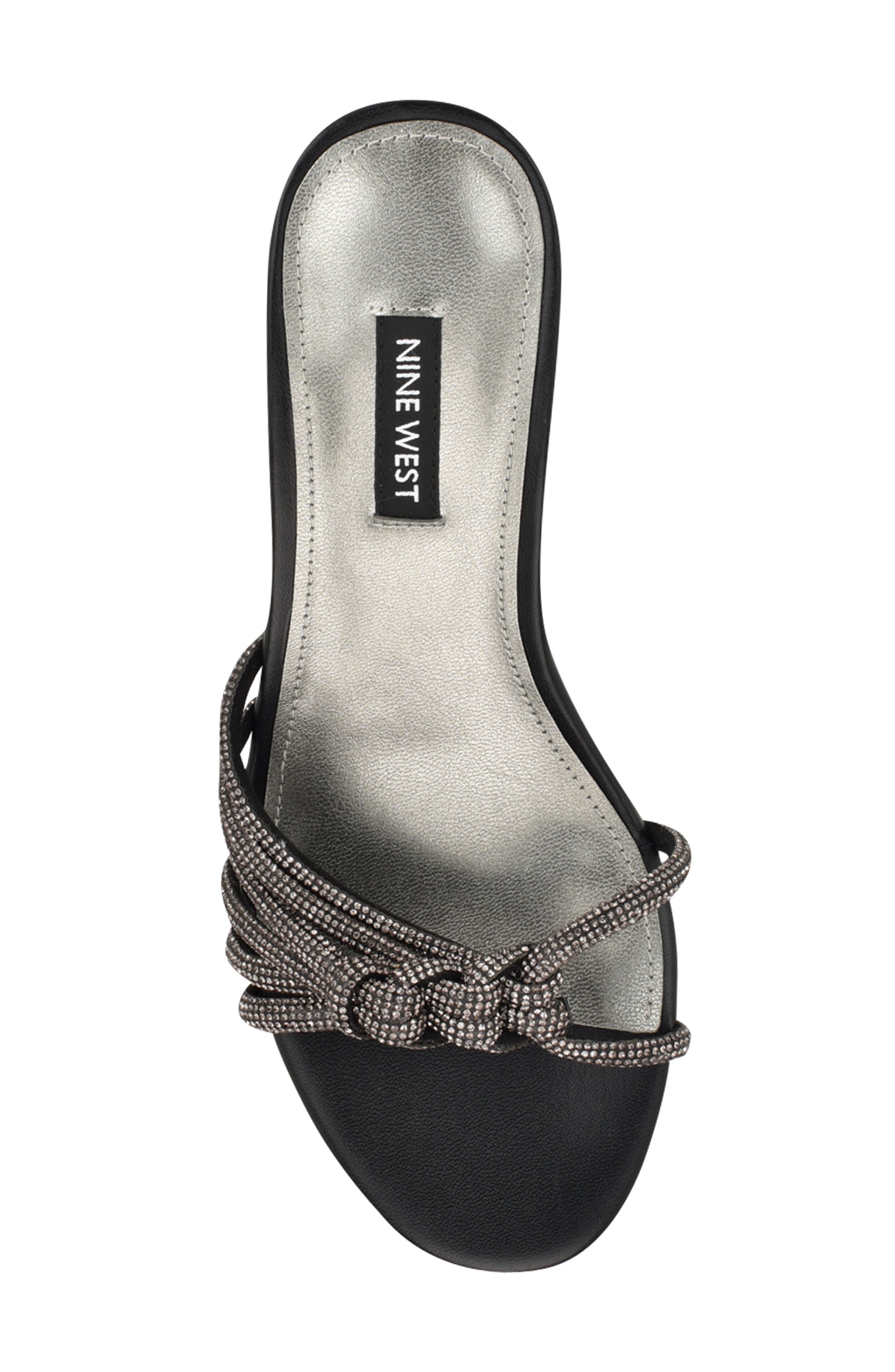 Nine West Glitzy Kitten Heel Slide Sandal, Alternate, color, 