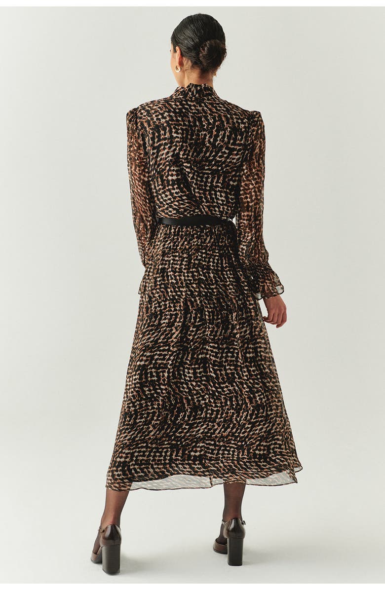 Exquise Teresa Chiffon Midi Skirt, Alternate, color, Brown