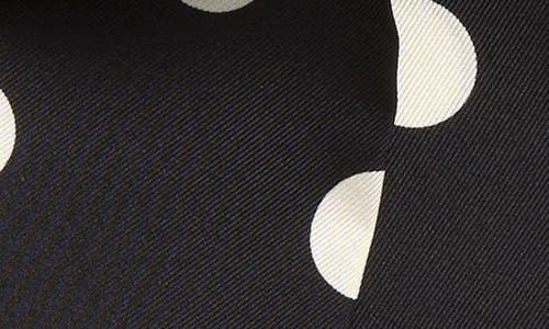 Valentino Garavani Polka Dot Silk Twill Skinny Scarf In Black