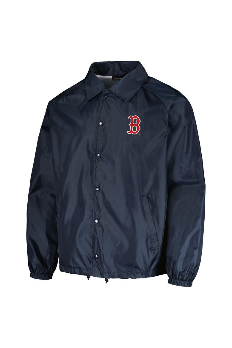 Men's Dunbrooke  Navy Boston Red Sox Coach's Raglan Full-Snap Windbreaker Jacket, Alternate, color, Navy