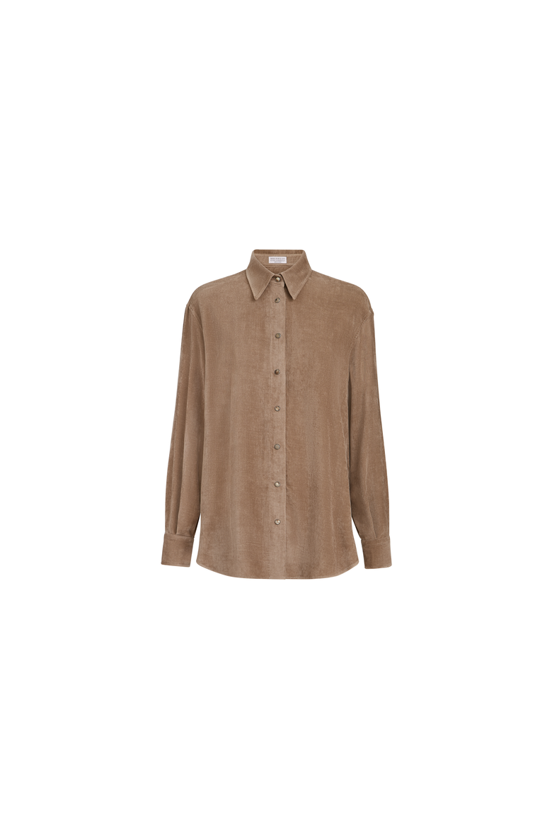 Fluid corduroy shirt, Alternate, color, Espresso