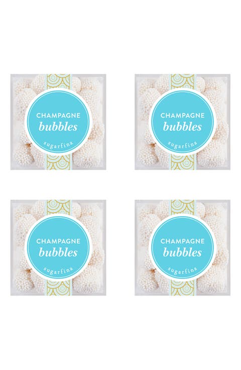 Set of 4 Champagne Bubbles Candy Cubes