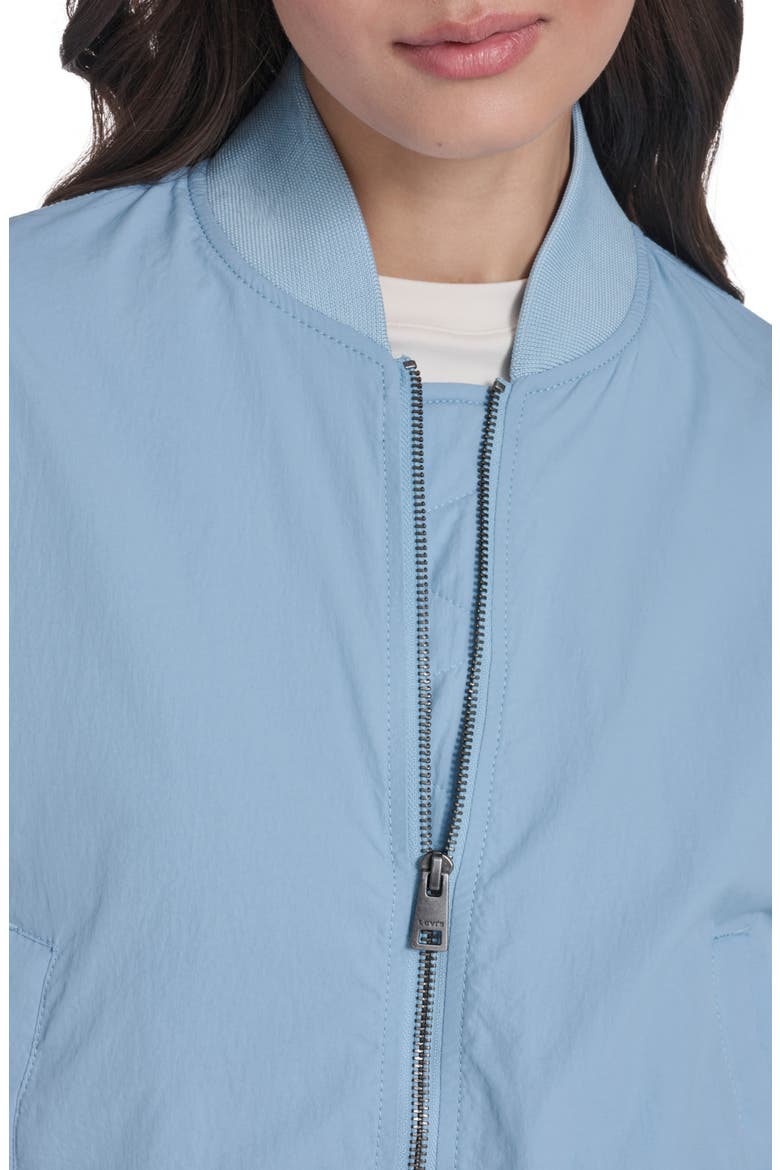 Relaxed Bomber Jacket, Alternate, color, GLACIER BLUE