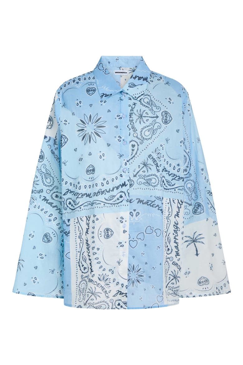 Bandana Beach Shirt, Main, color, Blue