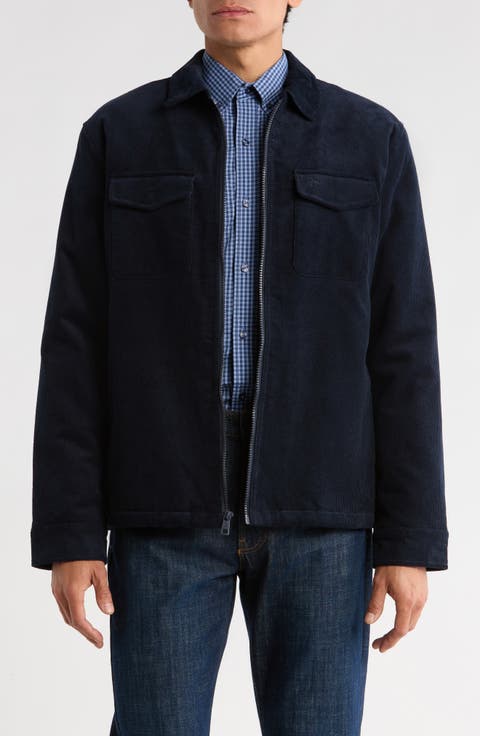 Faux Shearling Lined Corduroy Jacket