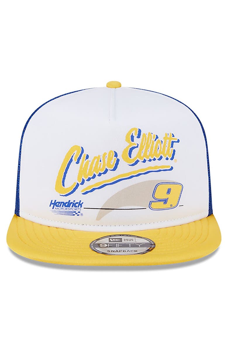 New Era Men's New Era Blue Chase Elliott 9FIFTY A-Frame Retro Script Snapback Hat, Alternate, color, Blue