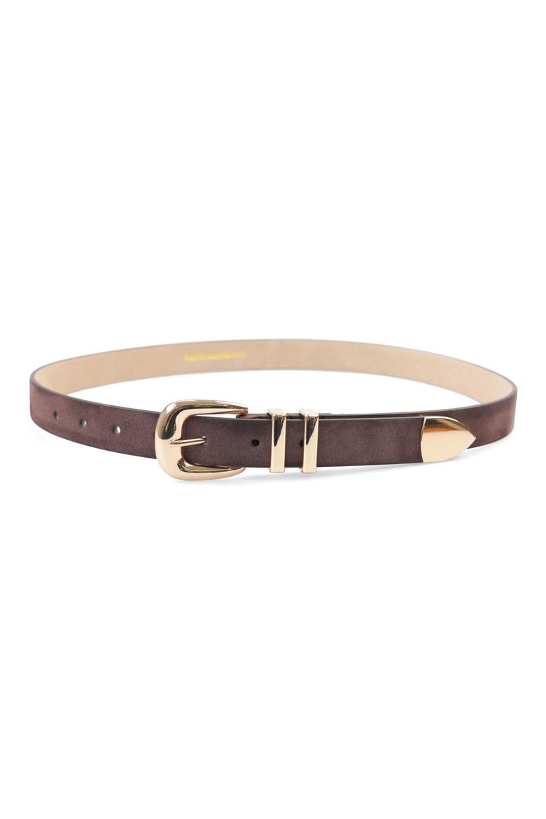 Atlas Belt, Main, color, DARK BROWN SUEDE/ GOLD