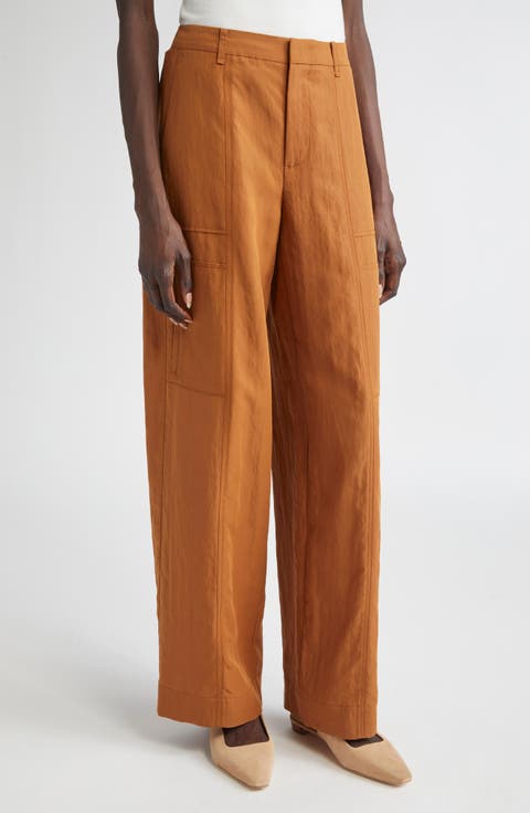 パンツ OSEREE Woman Pants Orange LPPS250 SUNSET Orange Women Pants Straight | Casual Pants Female Orange