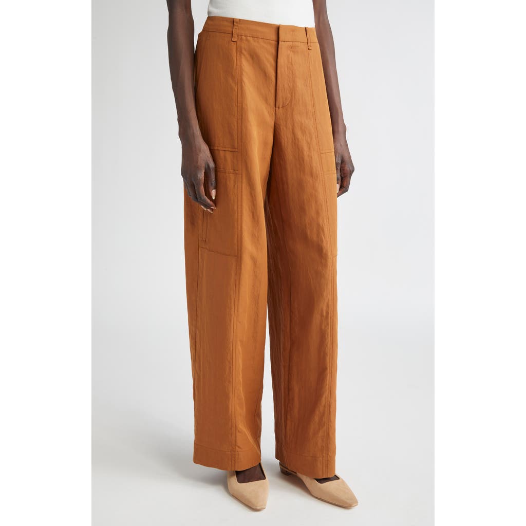 Vince Fluid Utility Pants In Brown
