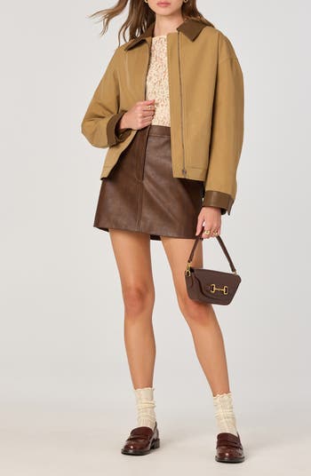 Contrast Collar Jacket