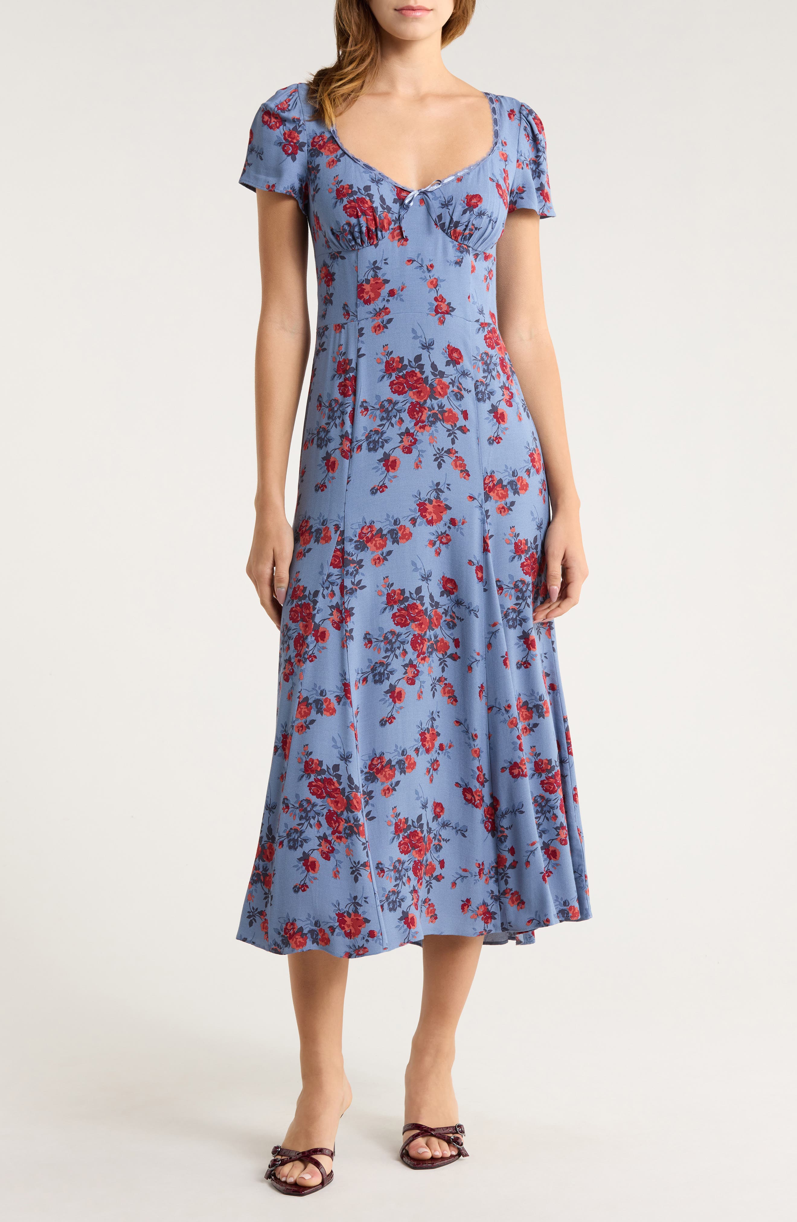 Afton Floral Print Maxi Dress