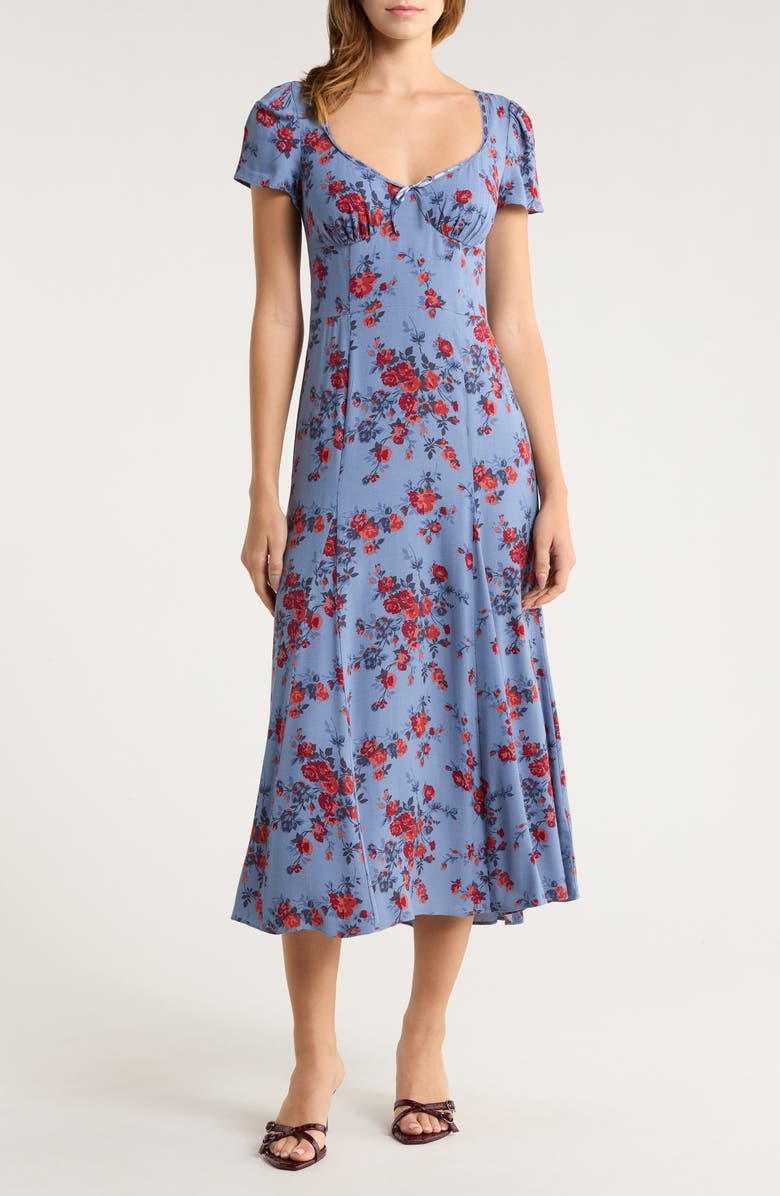 Reformation Afton Floral Print Maxi Dress, Main, color, Martine