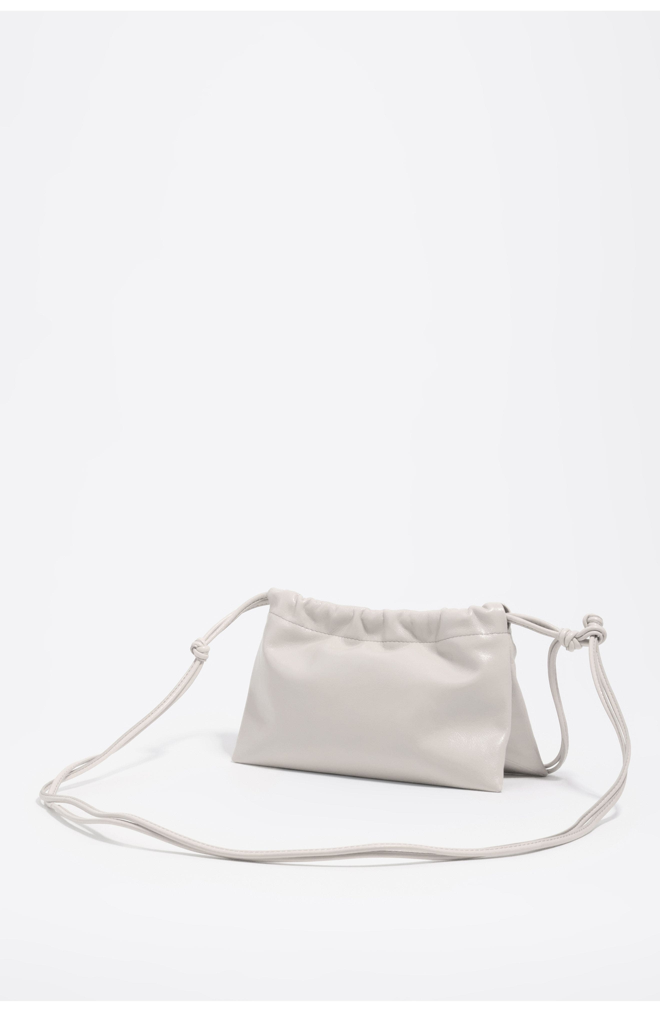 Bimba y Lola Leather Mini Multi-Strap Bag, Alternate, color, Ivory