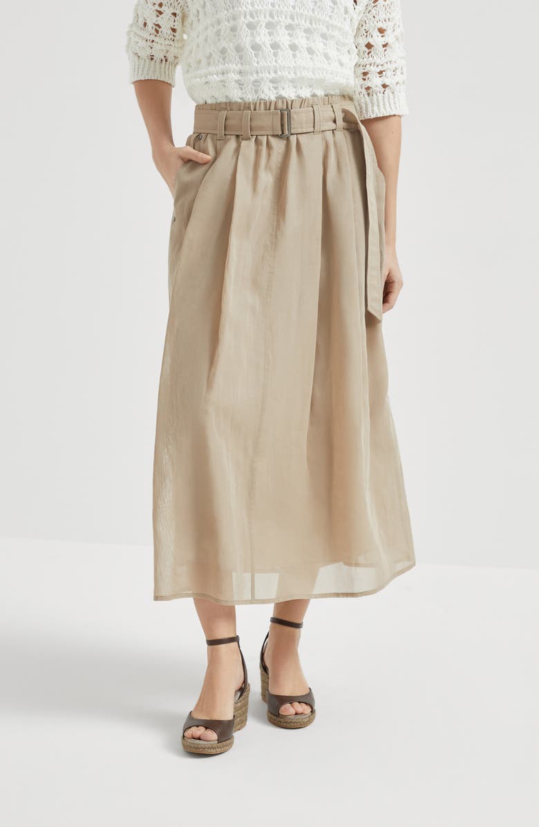 Brunello Cucinelli Full skirt with monili, Alternate, color,