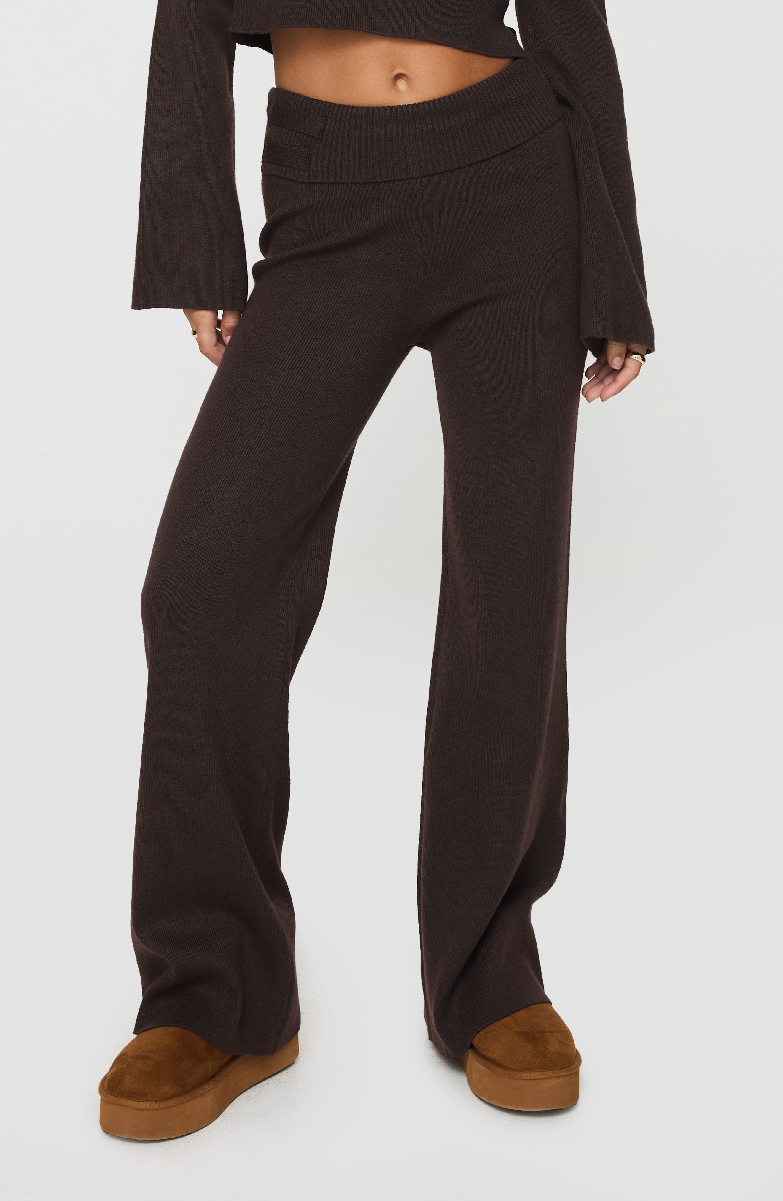 Princess Polly Try Me Wide Leg Knit Pants