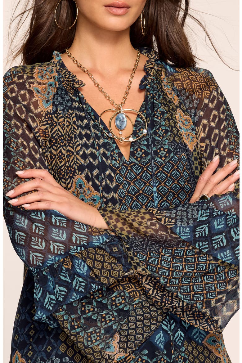 Anya Top, Alternate, color, NAVY MULTI