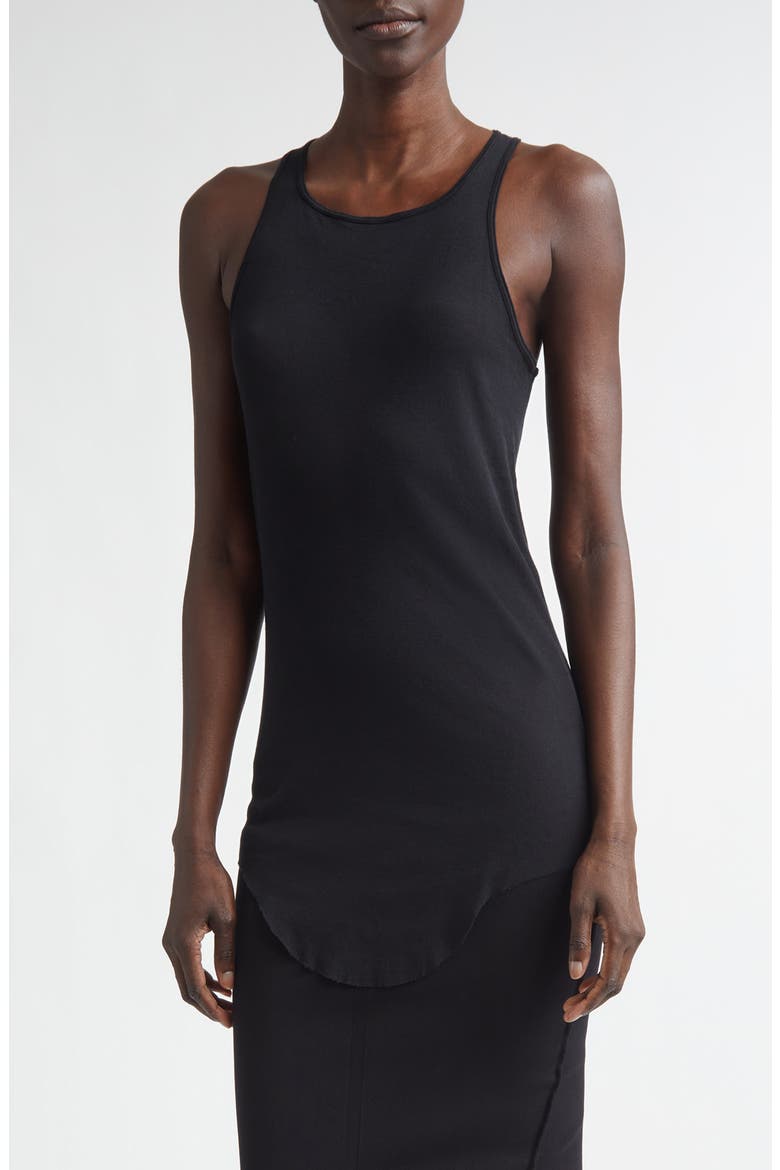 Basic Rib Cotton Tank, Main, color, BLACK