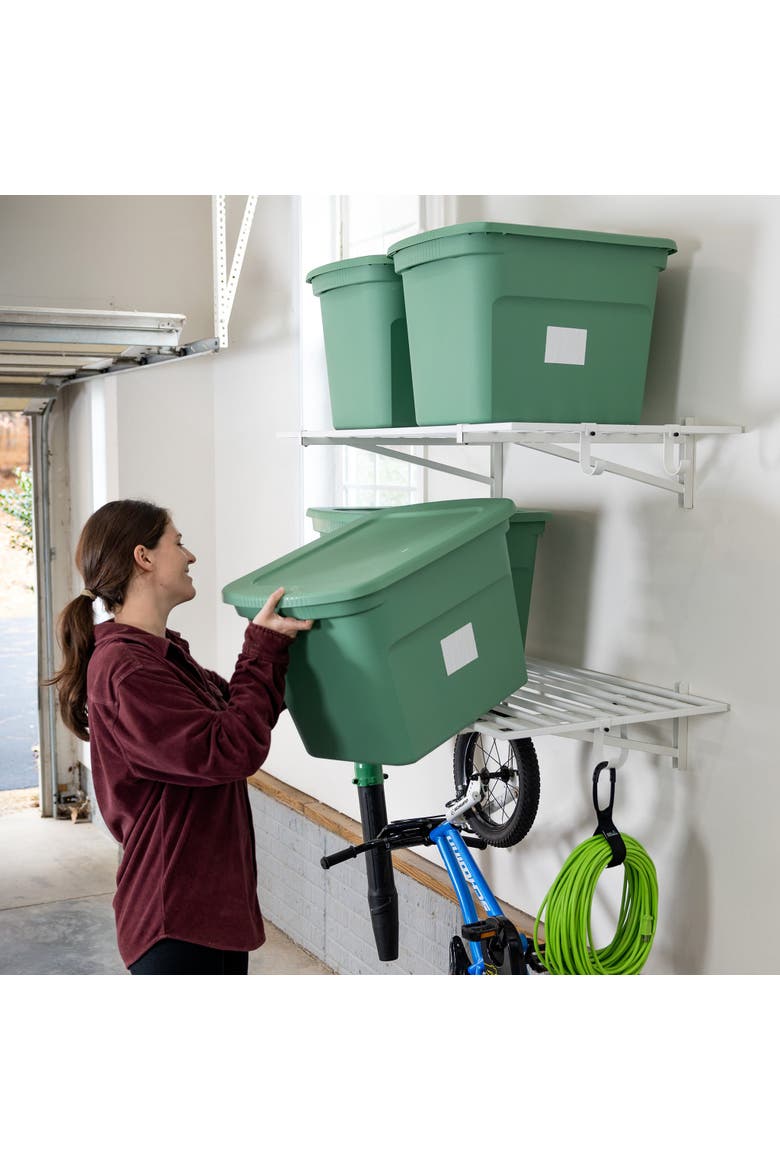 2' x 4' Bristol Garage Wall Mount Shelves - 2 Pack - White, Alternate, color, White