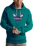 ANTIGUA Men's Antigua Teal Charlotte Hornets Logo Victory Pullover Hoodie