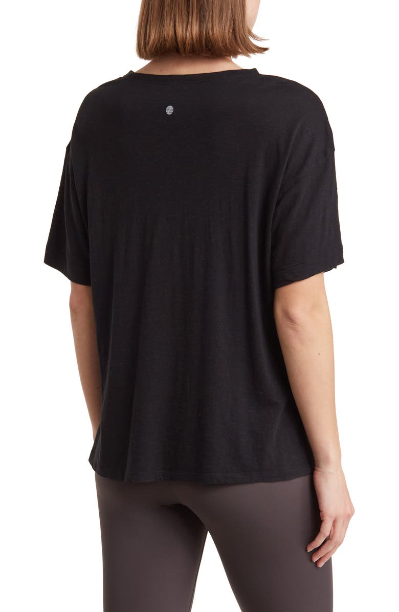 Z by Zella Easy Day Slub T-Shirt, Alternate, color, Black