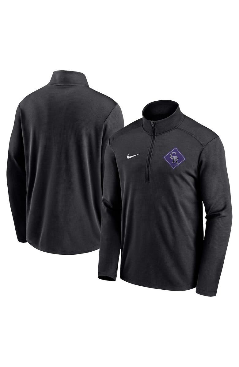Nike Men's Nike Black Colorado Rockies Diamond Icon Pacer Performance Quarter-Zip Windbreaker Top, Alternate, color, Black