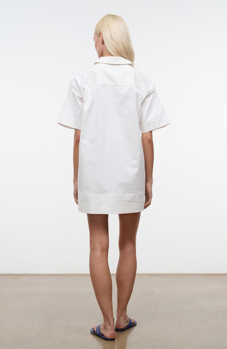 STAUD Tove Lace Up Dress, Alternate, color, White