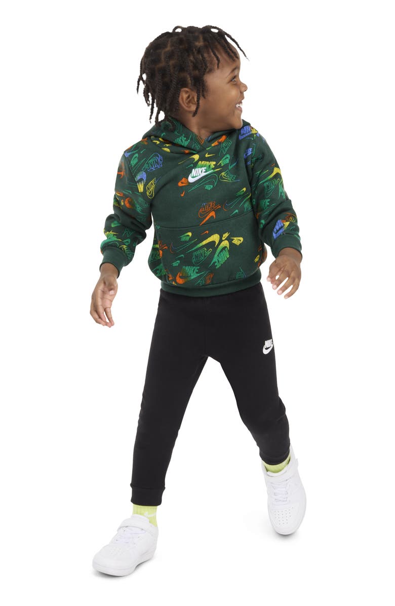 Nike Kids' Reveal Logo Print Hoodie, Alternate, color, Fir